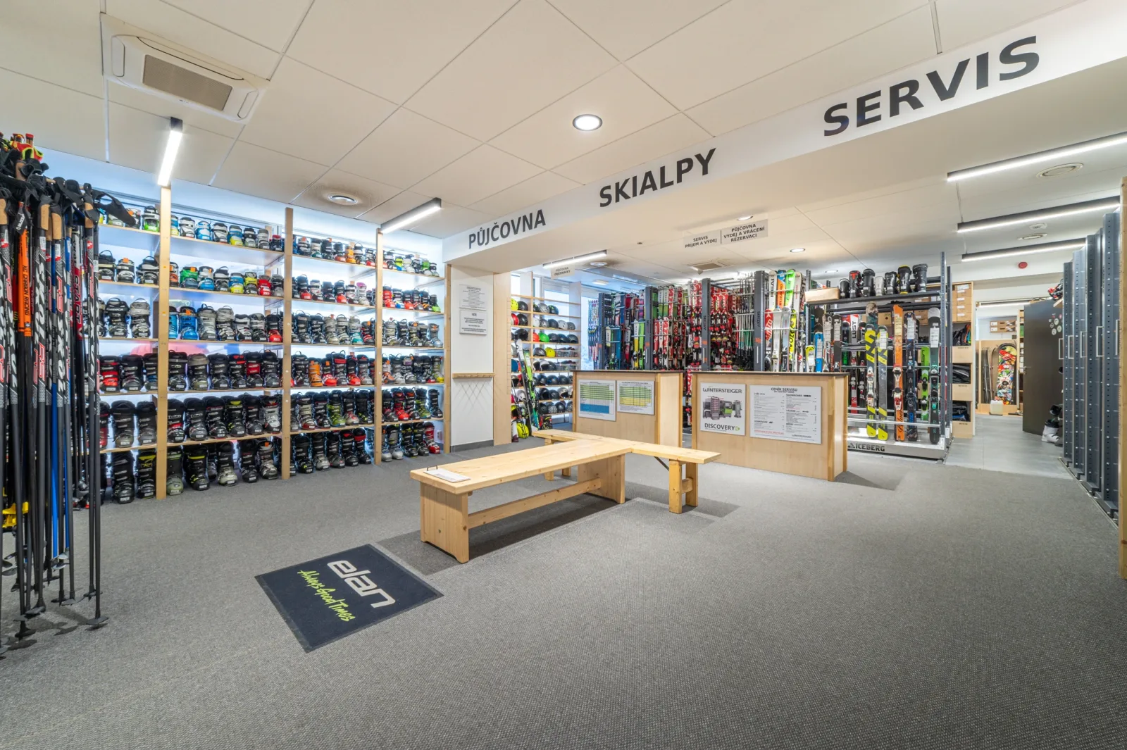Ski servis a půjčovna ve Skicentru Brno
